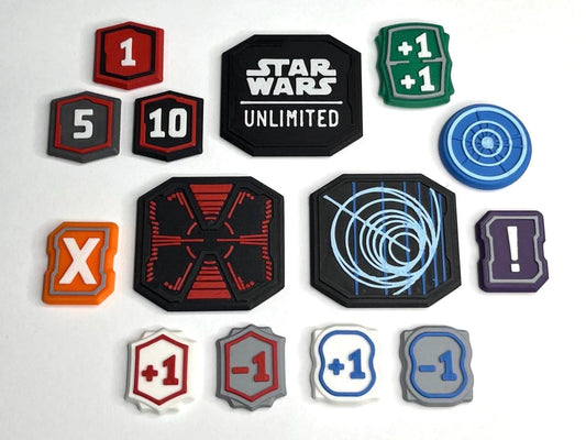 Star Wars Unlimited Tokens with Case – Stackable – Fits Soft Crate – Twin Suns, Premier