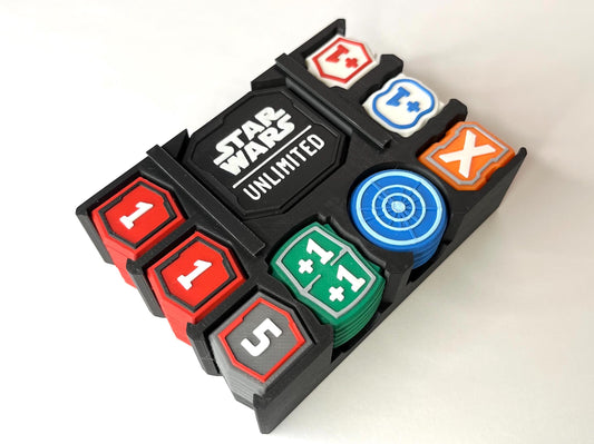 Star Wars Unlimited Tokens with Case – Stackable – Fits Soft Crate – Twin Suns, Premier